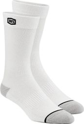 100% Solid Casual Socks Wit
