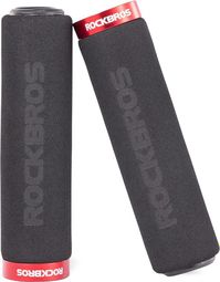 Rockbros Poignées de guidon de vélo en éponge - Noir et Rouge