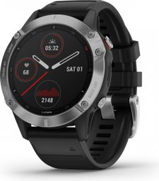 Garmin fenix 6 GPS Watch Silver with Black Band