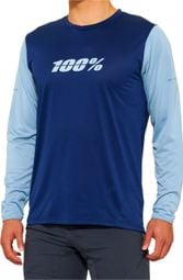 100% Ridecamp Blue Long Sleeve Jersey