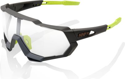 100% SpeedTrap Soft Tact Cool Grey / Photochromic Clear Lens