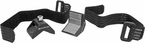SUPPORT FIXATION PORTE BIDON-MINI POMPE NOIR SUR VELCRO POUR VELO MUSCULAIRE ET VAE