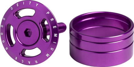 Deity Crosshair Headset Cap Kit 1''1/8 Purple
