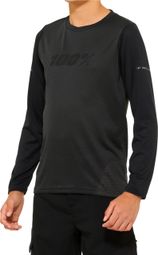 100% Ridecamp Kinder Langarmtrikot Schwarz / Charcoal Grau