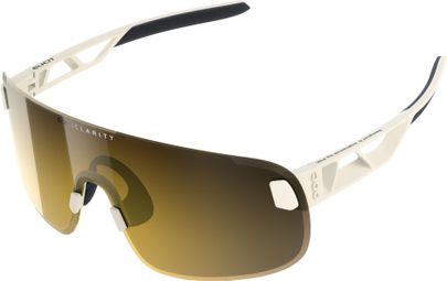 Poc Elicit White Sunglasses - Clarity Road Gold lenses