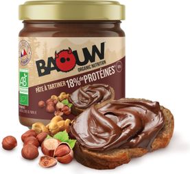 Baouw Biologische Eiwitpasta Hazelnoot/Cacao 200g