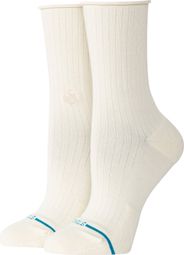 Stance Rolled Cuff Quarter Ivory sokken