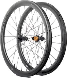 Paire de roues Progress Aero 45 Disc Noir | 12x100/12x142 | Center Lock