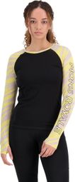Mons Royale Bella Tech Merino Yellow/Black Women's Long Sleeve Baselayer Jersey