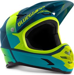 Casque Intégral Blugrass Intox Bleu Pétrole / Jaune Fluo 2022