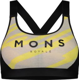 Brassière Mons Royale Stella X-Back Merino Jaune