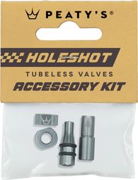 Peaty's Tubeless-ventieldopjes V2 Holeshot Fast Flow leigrijs