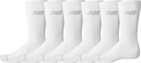 Chaussettes (6 paires) New Balance Performance Basic Crew Blanc