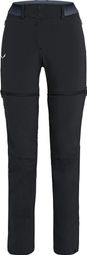 Pantaloni convertibili Salewa Pedroc Durastretch Donna Nero