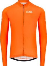 Maillot de cyclisme homme essentiel à manches longues - Orange