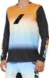 R-Core-X Sunset Blue / Orange 100% Long Sleeve Jersey