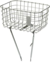 Basil Robin Front Basket Silver