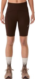 Women's Asics Road High Waist 8in Brown Shorts