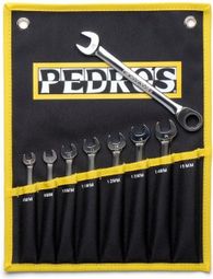 Pedro's Ratcheting Combo Wrench Set (8 pieces)