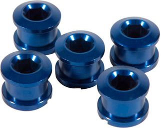 Insight Pack of 5 bolts for crown 6.5 x 4mm alu blue