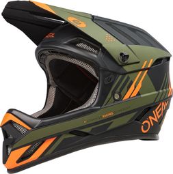 O'neal Backflip Strike Full-Face Mountain Bike Helmet - Black/Orange/Green