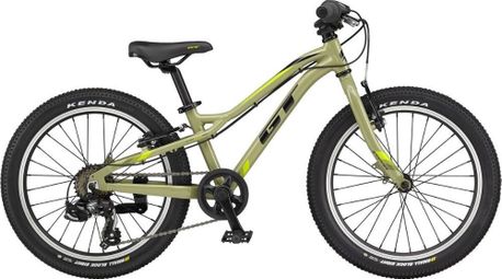 GT Somper Ace 7V 20'' 2022 Verde musgo brillante Bicicleta de montaña semirrígida para niños de 6 a 8 años