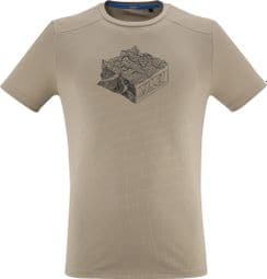 Heren t-shirt Millet Kamet Map Beige