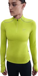 Women's Nike Swift Yellow 1/4 zip thermal top