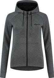 Hoodie Zippe Rogelli Training II - Femme - Carbone