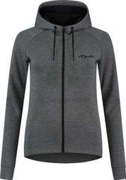 Hoodie Zippe Rogelli Training II - Femme - Carbone