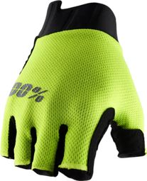 Women's 100% Exceeda Gel Short Gloves Yellow