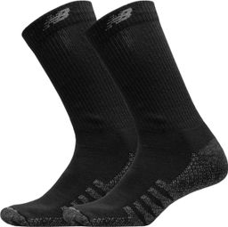 Calcetines altos New Balance Coolmax Crew (2 pares) Negro