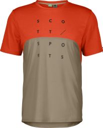 Scott Trail Flow DRI short sleeve jersey Red/Beige Men's