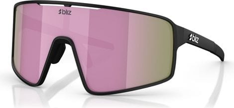 Lunettes Bliz P001S Noir Mat - Ecran Marron/Rose