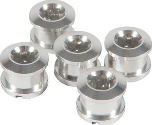 INSIGHT Pack of 5 Aluminum bolts for crown 6.5 x 4mm alu Silver