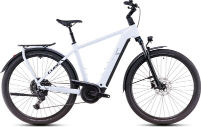 VTC Électrique Cube Kathmandu Hybrid One 800 Shimano Cues 10V 800 Wh 700 mm Blanc Bleu Polar 2025