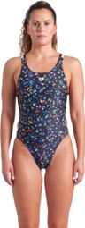Women's swimsuit Arena Confetti Black/Multicolor