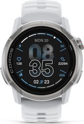 Coros Apex 4 42 mm GPS Watch with White Silicone Bracelet