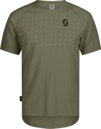 Maillot Manches Courtes Scott Trail Vertic Pro Vert Homme