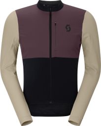 Maillot de manga larga Scott Endurance Warm negro/rojo/beige para hombre