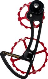 CyclingCeramic Oversized Schaltwerkskäfig 14/19T für Campagnolo 11S Umwerfer Rot