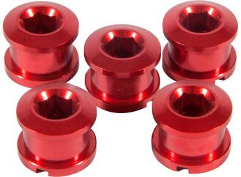 INSIGHT Pack of 5 bolts for crown 8.5 x 4mm alu red