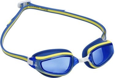 Aquasphere Fastlane Schwimmbrille Blau Gelb - Blaue Gläser