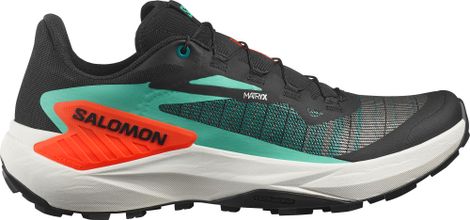 Salomon Genesis zwart/groen/rood heren trailschoenen