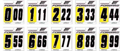 Forward Number Kit Front Plate Black