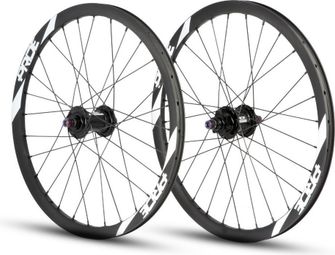 Paire de Roues Carbone Expert Pride Wave Mat White Fusion 10/10mm Noir
