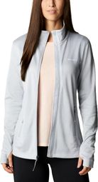 Columbia Park View Grid Forro polar cremallera completa gris mujer