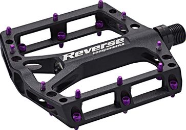 Reverse Black One Flat Pedals - Purple