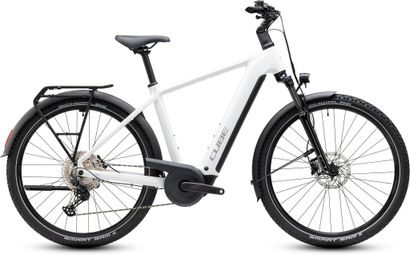 Bicicletta elettrica Cube Nuride Hybrid Performance 720 con Shimano Deore, 12 V, 720 Wh, Bosch 75 Nm, 700 mm, bianco metallizzato, 2027