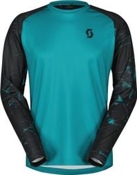 Heren Scott Trail Storm Trui met lange mouwen Turquoise/Zwart